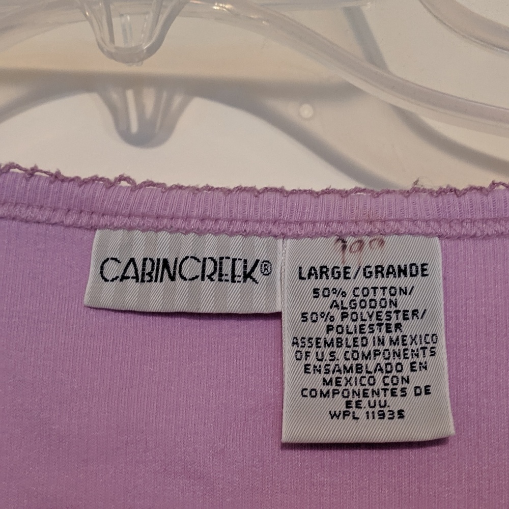 Light Purple Short Sleeve Top - Picture 3 of 3